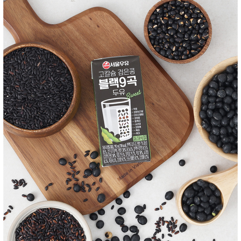 서울우유 고칼슘 검은콩 블랙9곡 두유, 190ml, 32개 상품 이미지 4