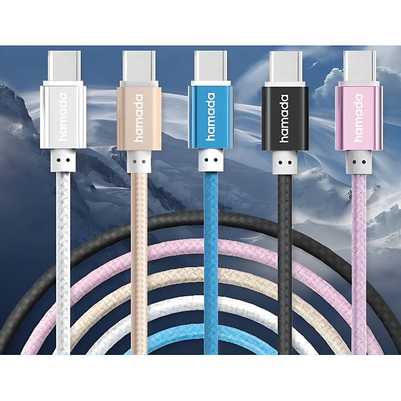WJT 메탈 고속 충전 케이블, USB-C, 실버, 1.5m, 2개 상품 이미지 2