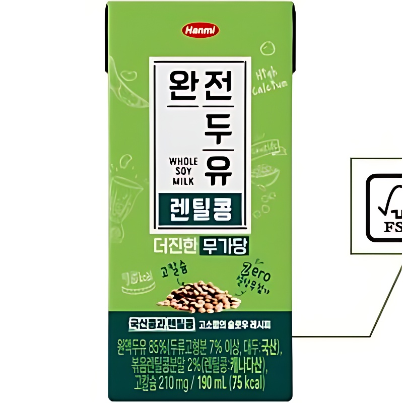 한미 완전두유 더진한 렌틸콩 무가당, 190ml, 24개 상품 이미지 3