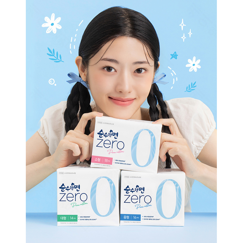 깨끗한나라 순수한면 ZERO, 중형, 16개입, 4팩 상품 이미지 2