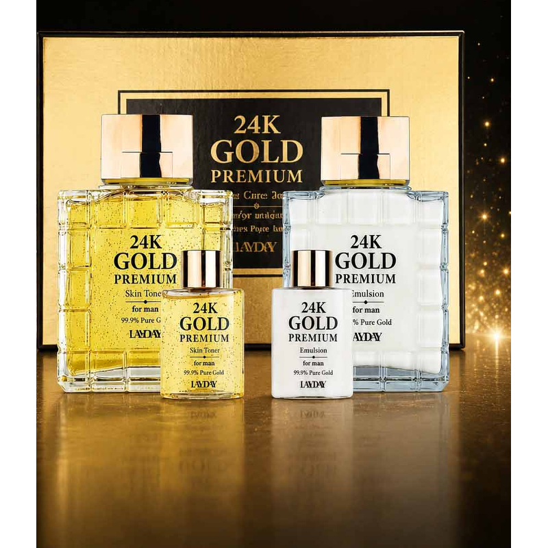 레이데이 24K골드 남성 2종, 에멀젼, 150ml, 1개 + 30ml, 1개 + 토너, 150ml, 1개 + 30ml, 1개 상품 이미지 2