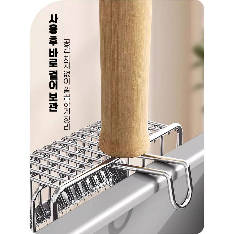 제이로이 듀얼 홀 고양이 배변 모래 스쿱, wood, 1개 상품 이미지 3