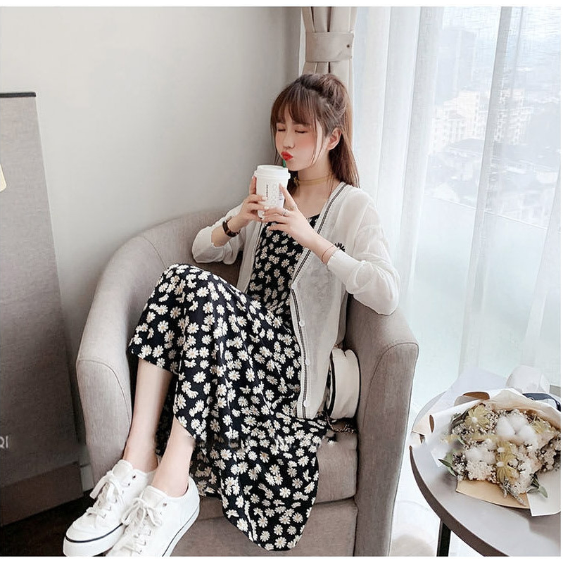 쉬블림로브 여성 데이지 쉬폰 플라워 프린팅 나들이 피크닉 원피스 GW1425, 원컬러, FREE 상품 이미지 5