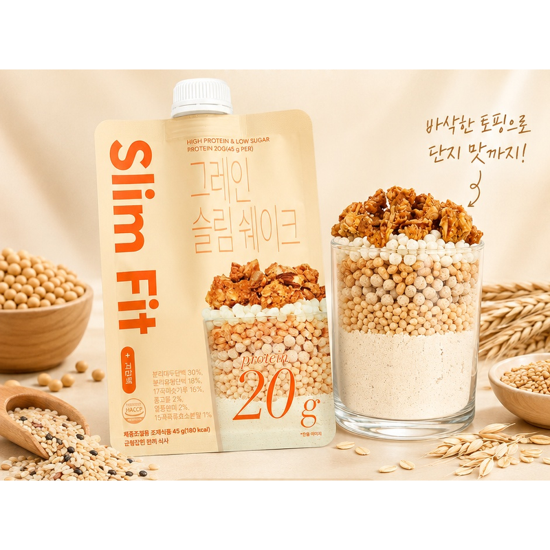 익스트림 단백질 20g 슬림쉐이크, 그레인, 45g, 7포, 1세트 상품 이미지 4
