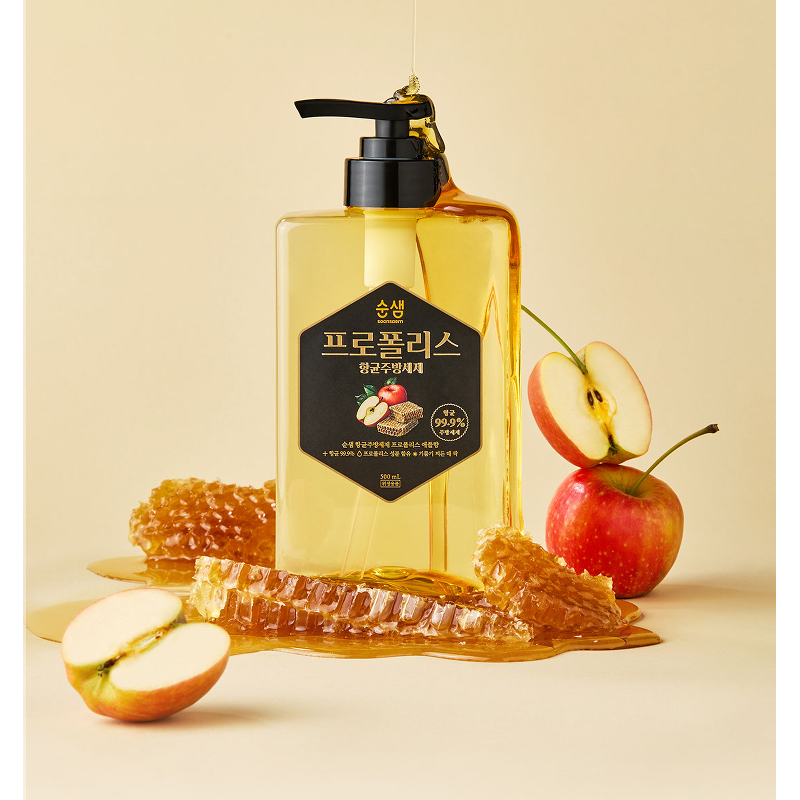 순샘 항균 주방세제 프로폴리스 애플, 500ml, 8개 상품 이미지 1