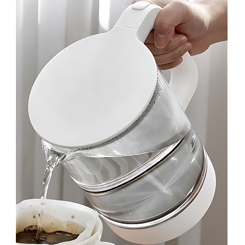도무스 유리 티포트, DK-HF018, 1.5L, 화이트, 1개 상품 이미지 3