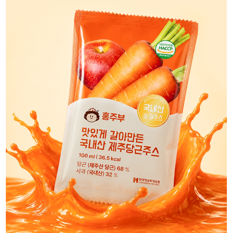 홍주부 제주당근주스, 100ml, 30개 상품 이미지 7