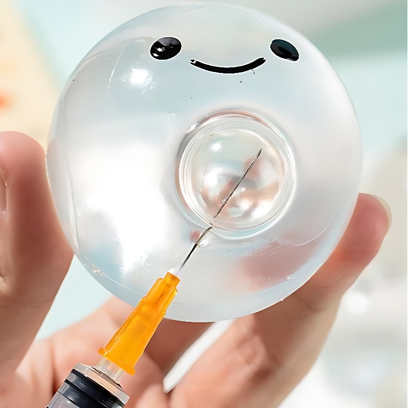 거품나는 스마일 말랑이, 물방울 말랑이, 주사기, 1개 상품 이미지 2