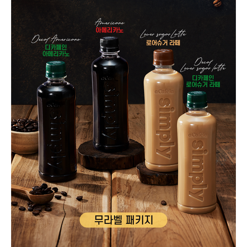 빙그레 아카페라 심플리 디카페인 아메리카노, 무라벨, 400ml, 20개 상품 이미지 2