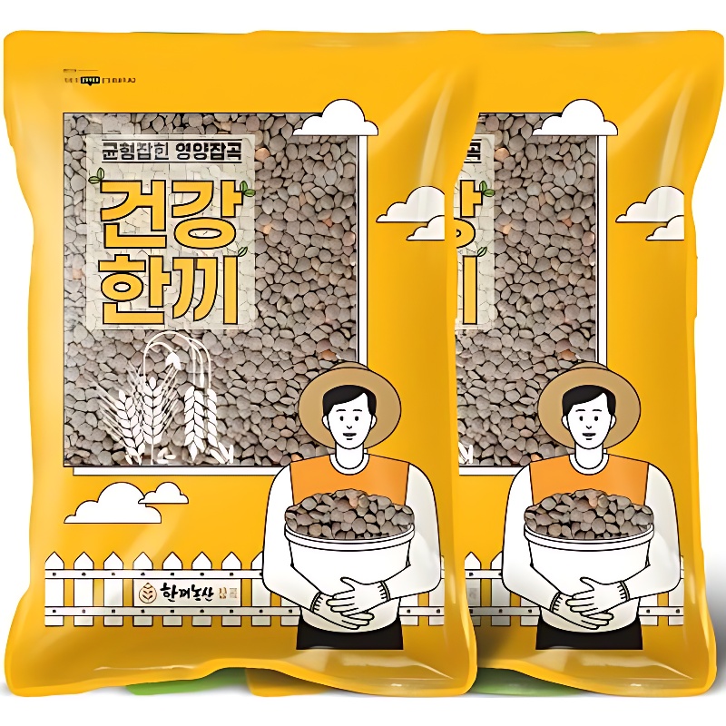 한끼농산 브라운렌틸콩, 2kg, 2개