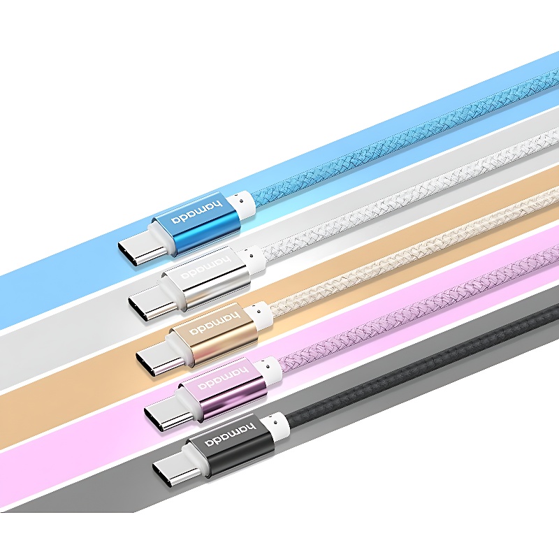 WJT 메탈 고속 충전 케이블, USB-C, 실버, 1.5m, 2개 상품 이미지 3