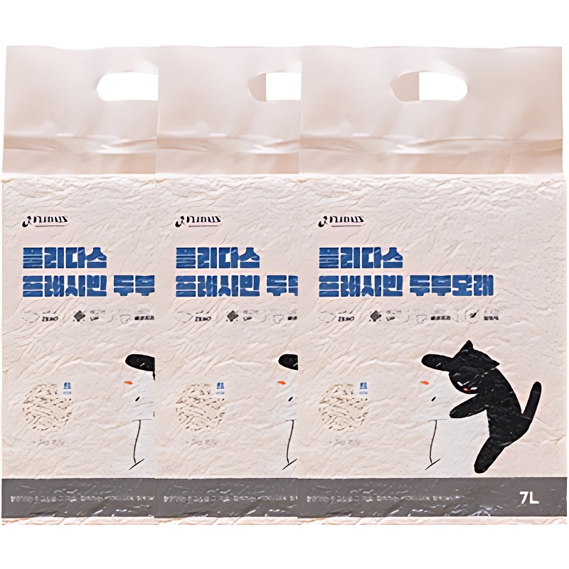 플리다스 고양이 두부모래, 녹차, 7L, 3개, 1개 상품 이미지 5