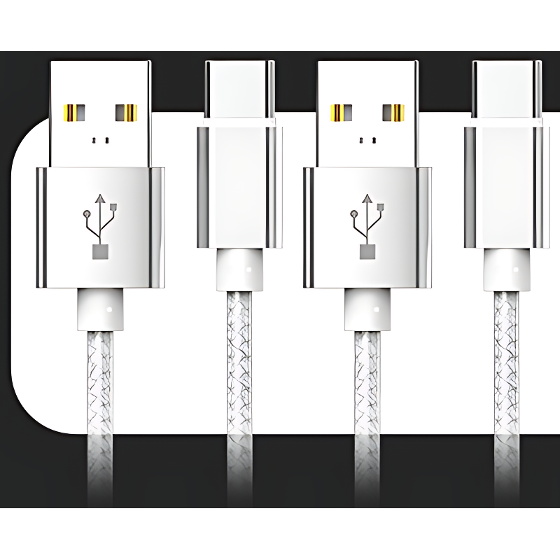 WJT 메탈 고속 충전 케이블, USB-C, 실버, 1.5m, 2개 상품 이미지 4