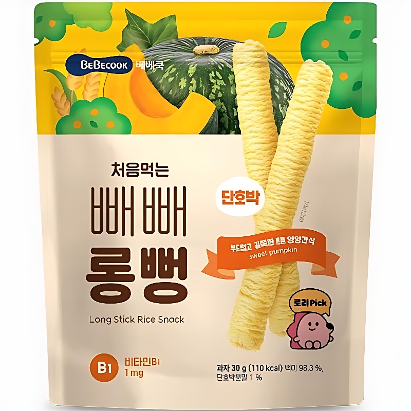 베베쿡 처음먹는 빼빼롱뻥, 사과 2개 + 단호박 2개 + 자색고구마 2개, 30g, 6개 상품 이미지 6