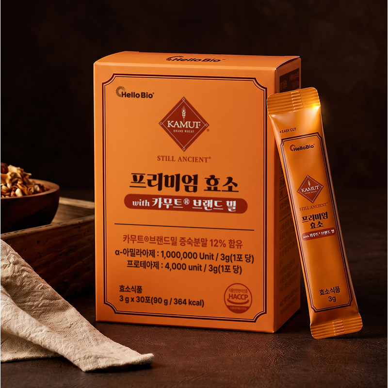 헬로바이오 프리미엄 효소 with 카무트 브랜드 밀, 3g, 30포, 1박스 상품 이미지 2