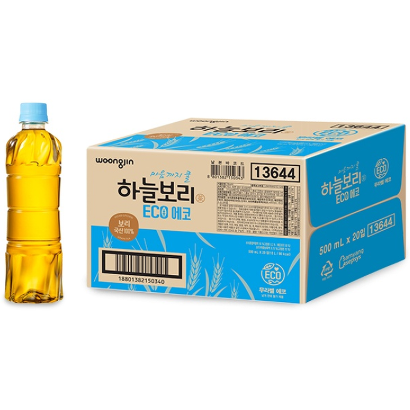 웅진식품 하늘보리 무라벨 에코, 1.5L, 12개 상품 이미지 2