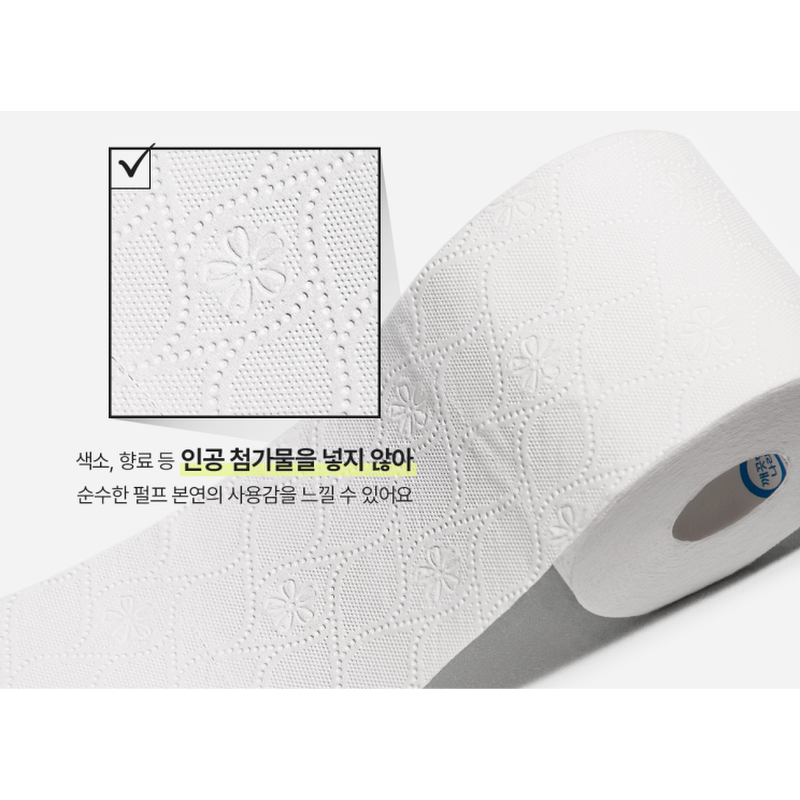 깨끗한나라 3겹 데코엠보 더 프라임 롤화장지, 25m, 30롤, 2개 상품 이미지 3