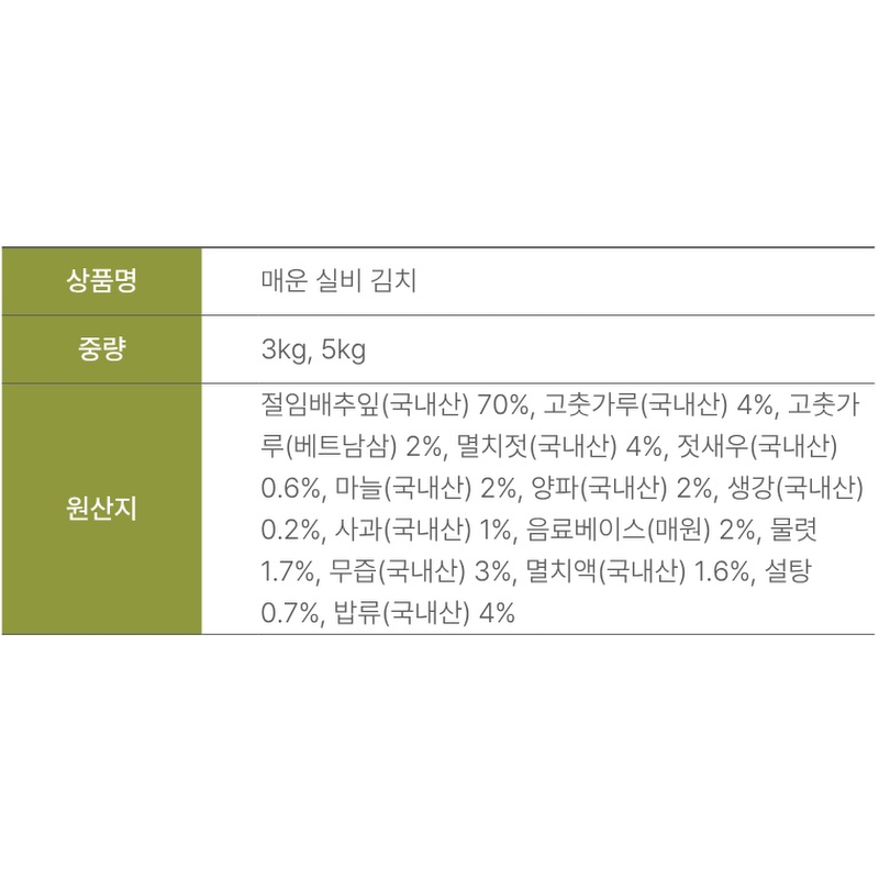 바르미김치 매운 실비 김치, 5kg, 1팩 상품 이미지 7