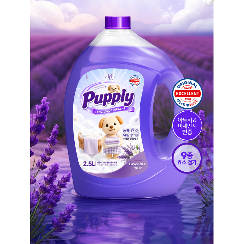 에이스 퍼플리 라벤더 액체 세탁세제, 실내건조, 2.5L, 4병, 1박스 상품 이미지 4