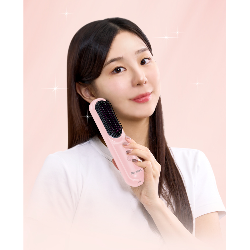 로로보아 스타일톡 무선 헤어브러쉬, 블라썸핑크, 1개 상품 이미지 5